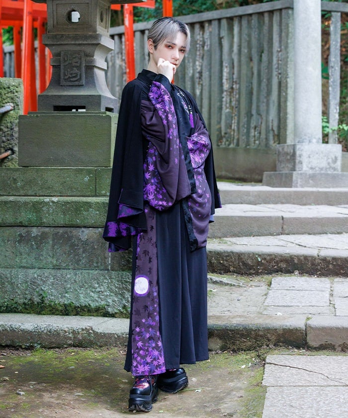 Autumn Leaves & Moon Cape Haori – axes femme from JAPAN