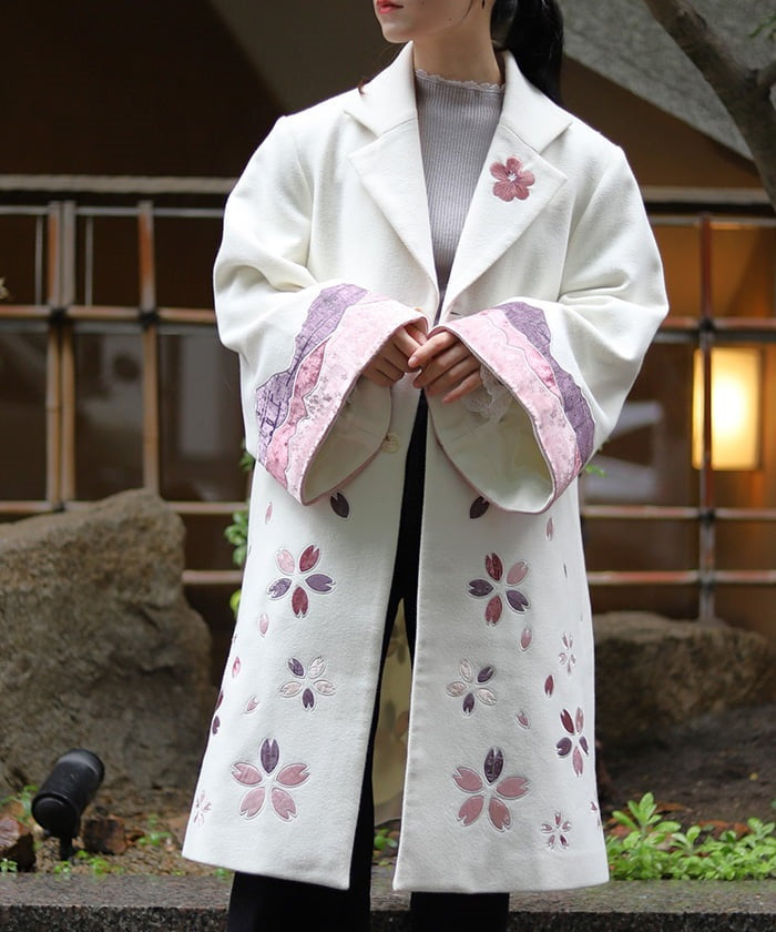 Sakura Patchwork Embroidery Coat