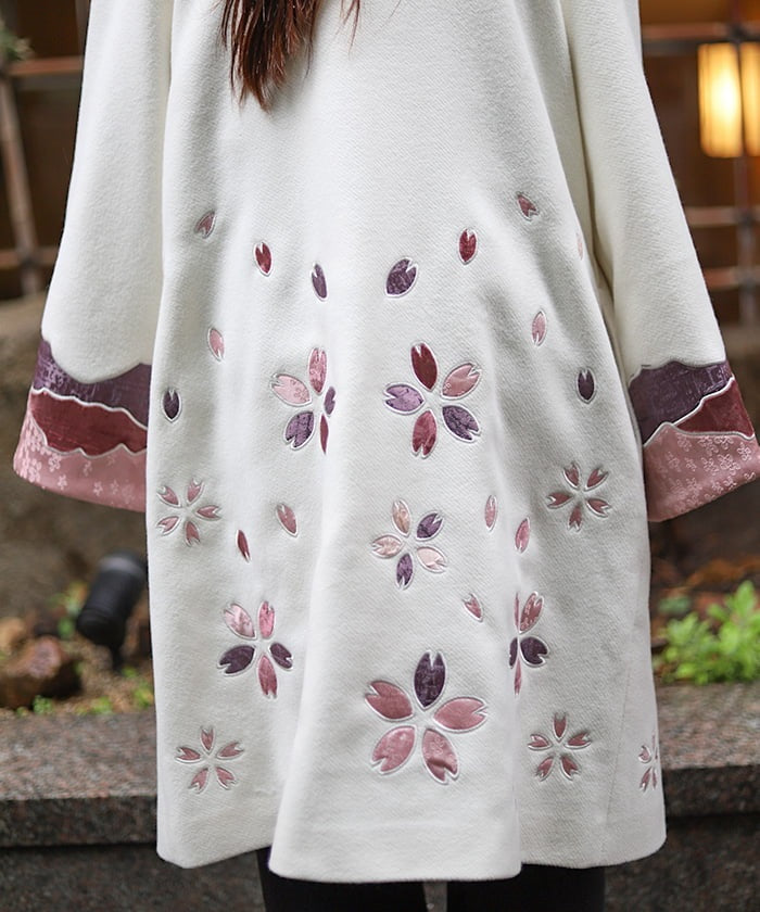 Sakura Patchwork Embroidery Coat