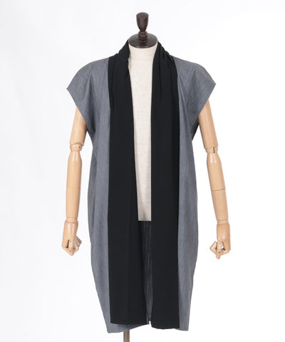 Drape Gown Long Gilet