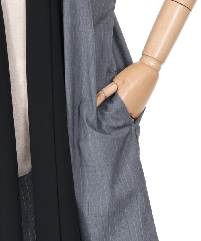 Drape Gown Long Gilet