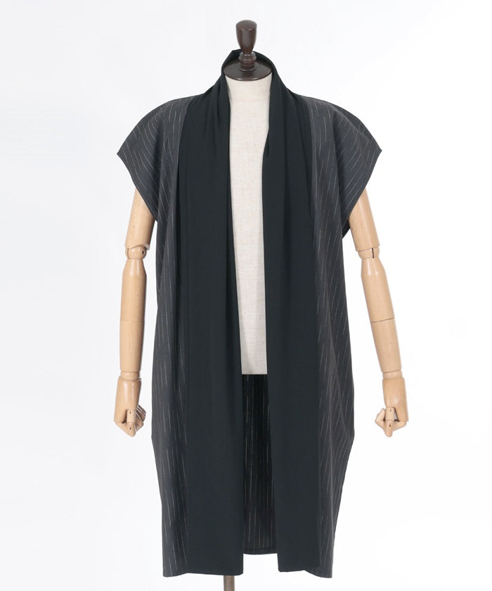 Drape Gown Long Gilet