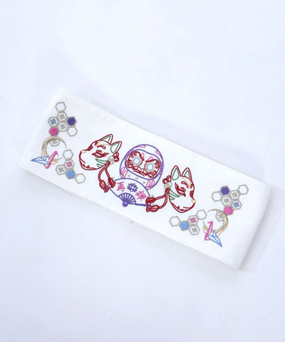 Japanese Neon Embroidery Obi Belt