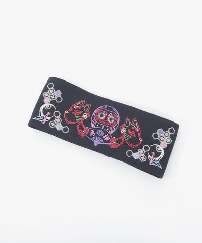 Japanese Neon Embroidery Obi Belt