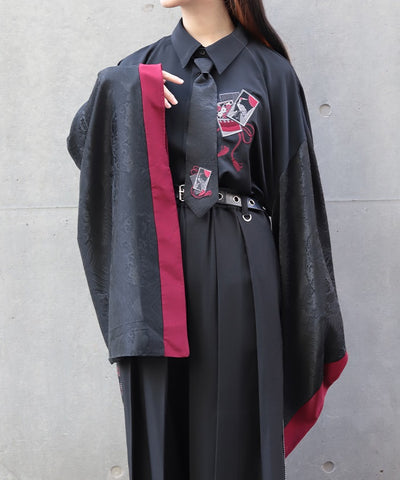 Hanafuda Embroidery Necktie