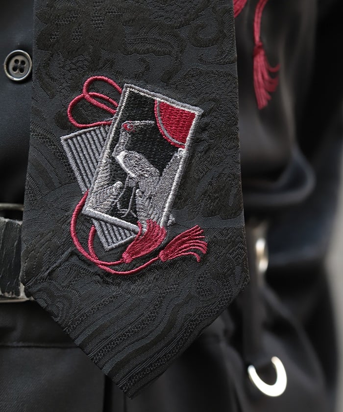 Hanafuda Embroidery Necktie