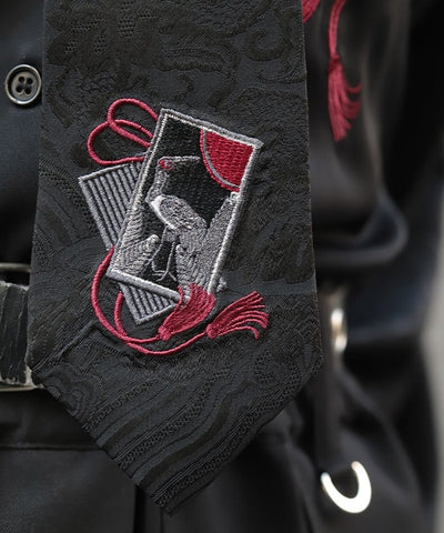Hanafuda Embroidery Necktie