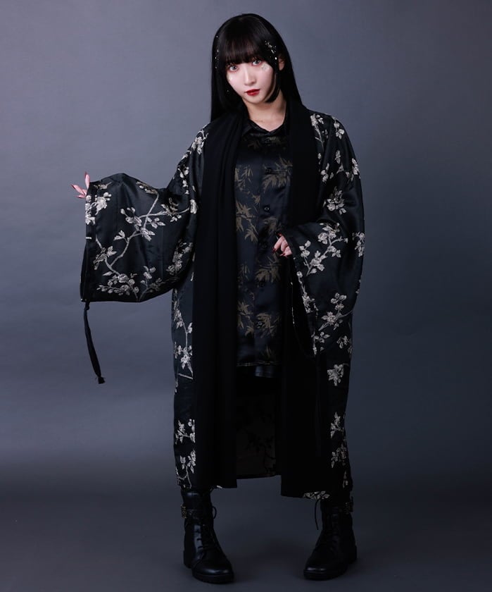 Flower Pattern Jacquard Haori