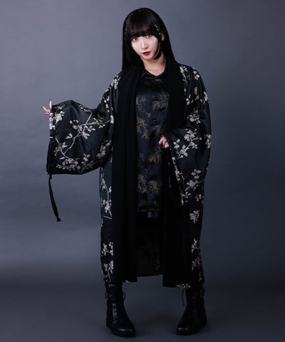 Flower Pattern Jacquard Haori