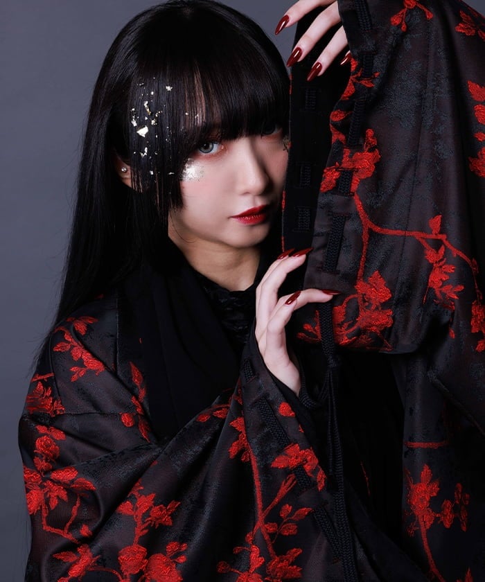 Flower Pattern Jacquard Haori – axes femme from JAPAN Flower Pattern Jacquard Haori – axes femme from JAPAN