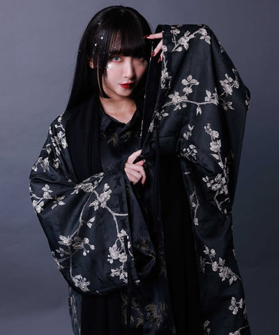 Flower Pattern Jacquard Haori