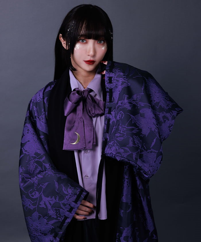 Flower Pattern Jacquard Haori – axes femme from JAPAN