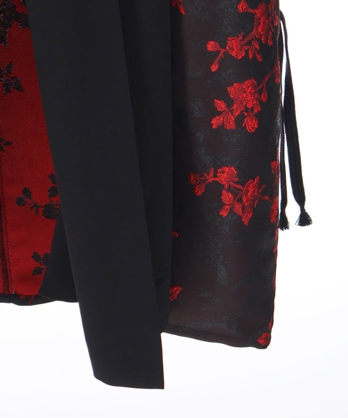 Flower Pattern Jacquard Haori