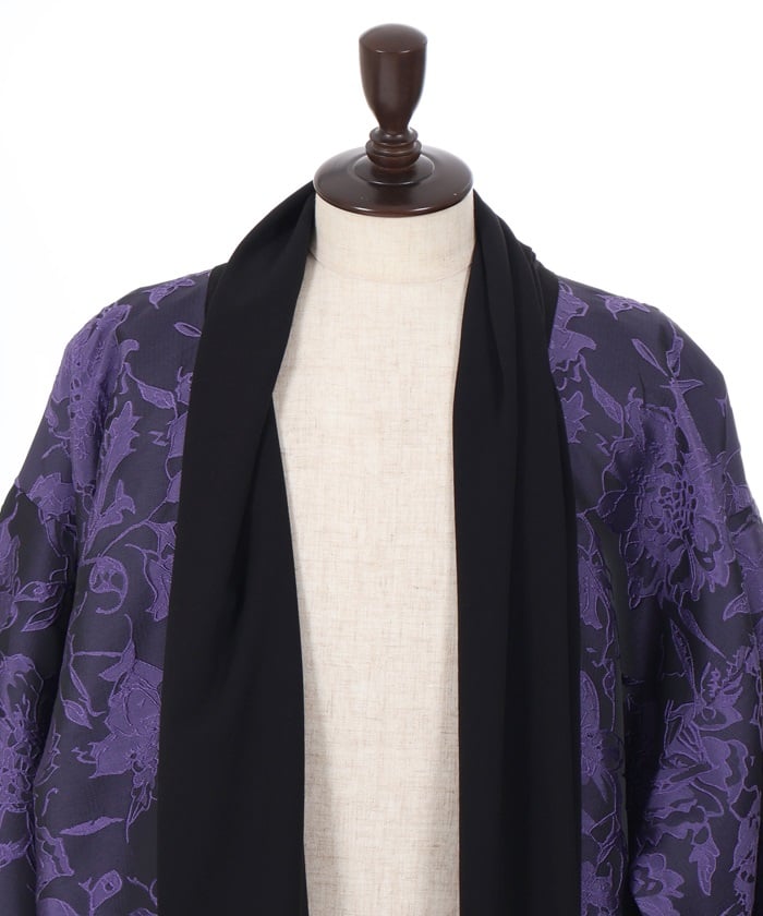 Flower Pattern Jacquard Haori