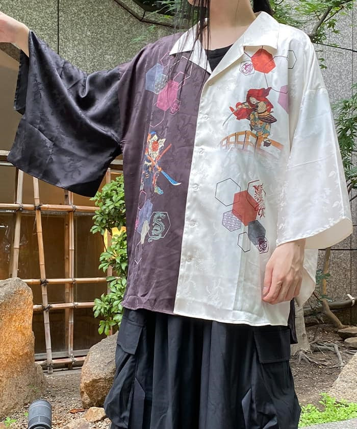 Benkei & Ushiwakamaru Kimono Sleeve Shirt