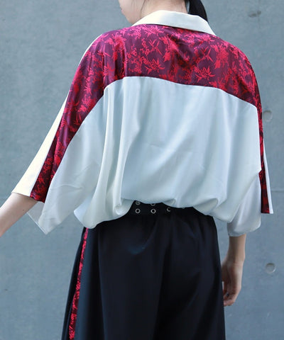 Higanbana Embroidery Short Sleeve Shirt