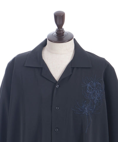 Higanbana Embroidery Short Sleeve Shirt