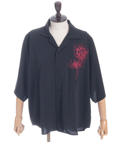 Higanbana Embroidery Short Sleeve Shirt