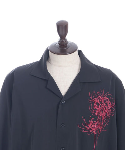Higanbana Embroidery Short Sleeve Shirt
