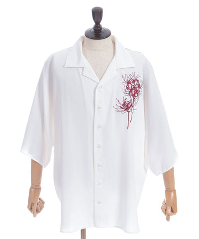Higanbana Embroidery Short Sleeve Shirt