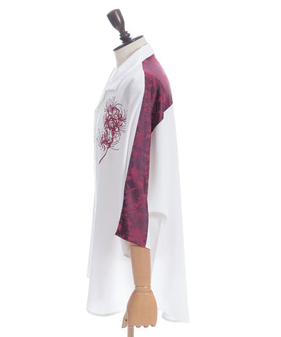 Higanbana Embroidery Short Sleeve Shirt