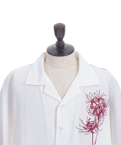 Higanbana Embroidery Short Sleeve Shirt