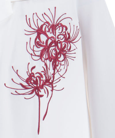 Higanbana Embroidery Short Sleeve Shirt