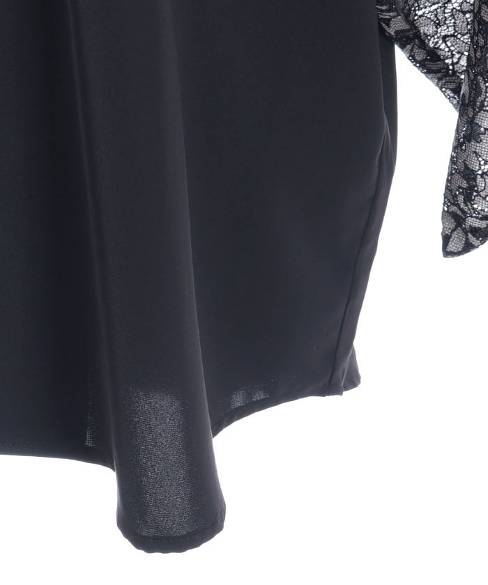 Lace Panel Japanese Sleeve Shirt