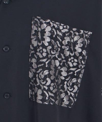Lace Panel Japanese Sleeve Shirt