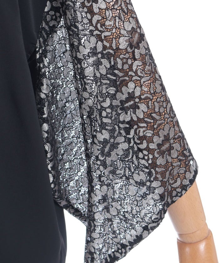 Lace Panel Japanese Sleeve Shirt
