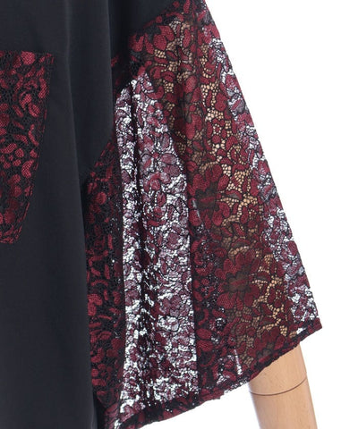Lace Panel Japanese Sleeve Shirt