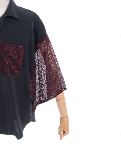 Lace Panel Japanese Sleeve Shirt