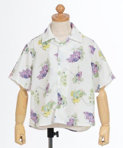 Kids/Grapes Print Aloha Shirt