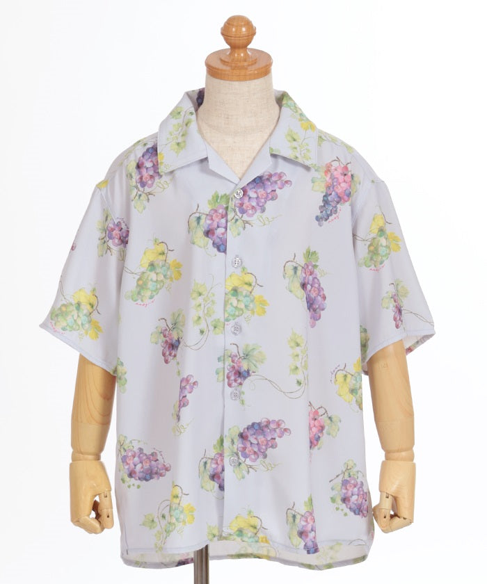 Kids/Grapes Print Aloha Shirt