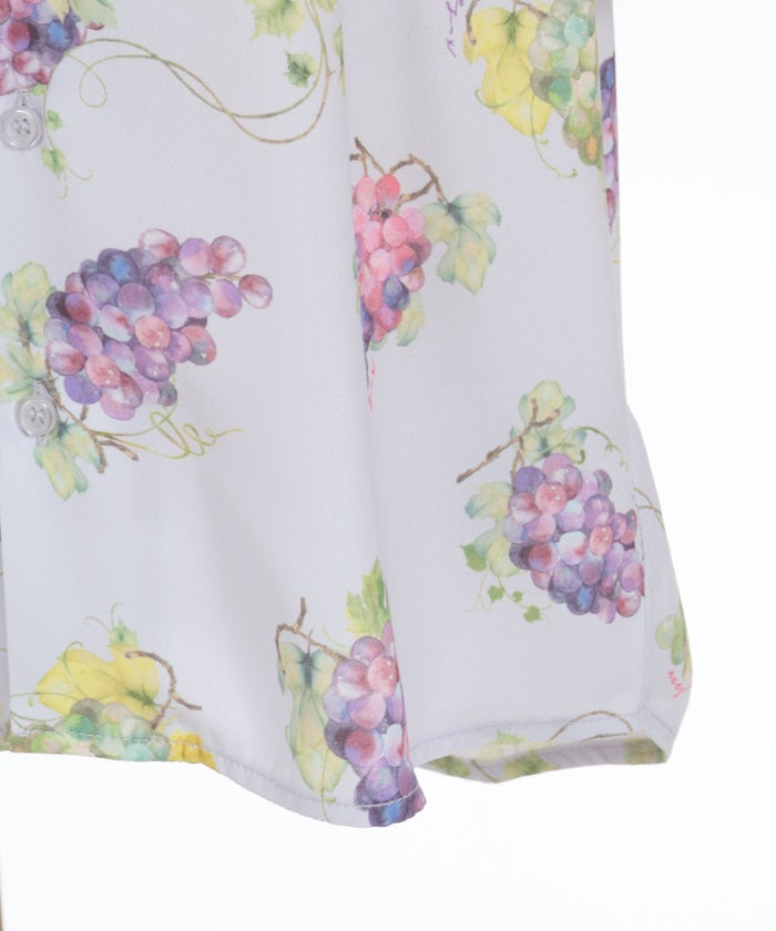 Kids/Grapes Print Aloha Shirt