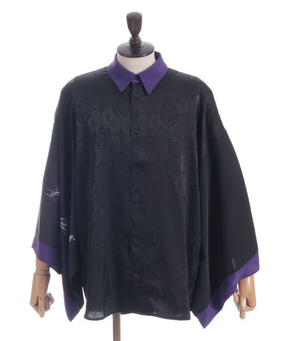Kongou Rikishi Print Japanese Sleeve Shirt