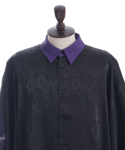Kongou Rikishi Print Japanese Sleeve Shirt