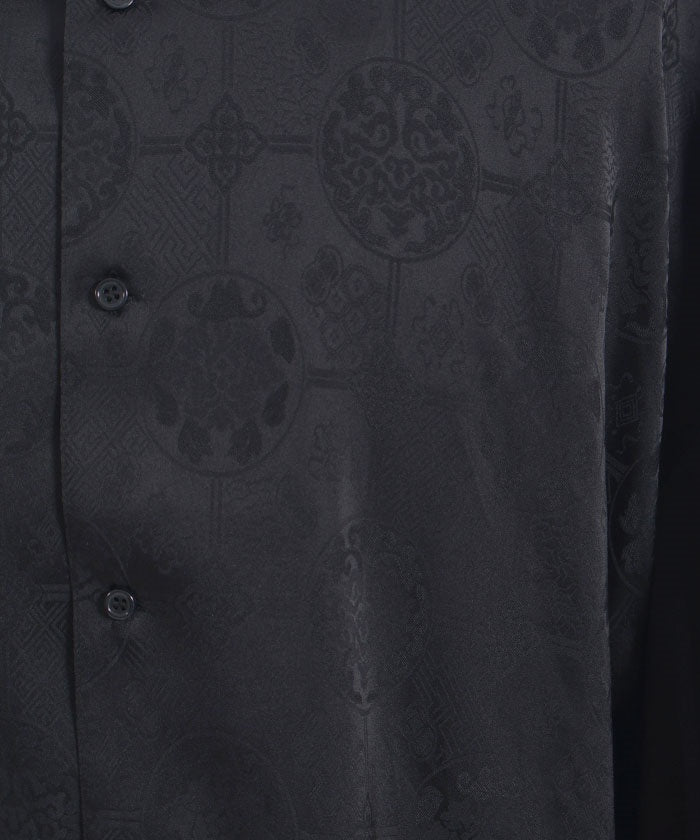 Kongou Rikishi Print Japanese Sleeve Shirt