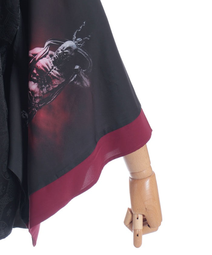 Kongou Rikishi Print Japanese Sleeve Shirt