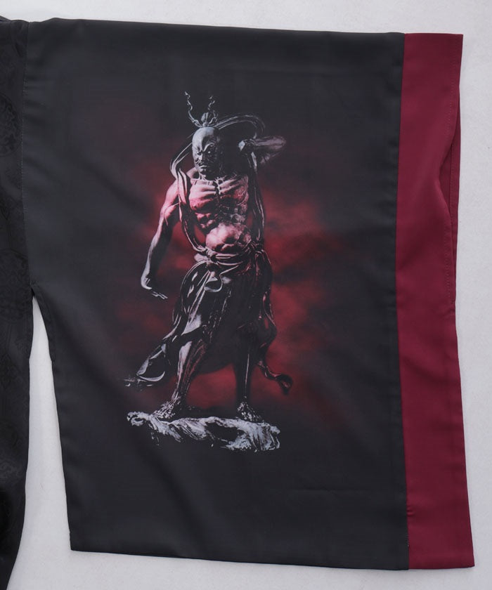 Kongou Rikishi Print Japanese Sleeve Shirt