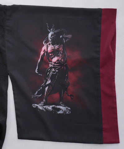 Kongou Rikishi Print Japanese Sleeve Shirt