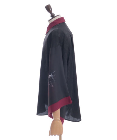 Kongou Rikishi Print Japanese Sleeve Shirt