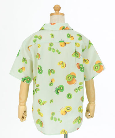 Kids/Kiwi Print Aloha Shirt