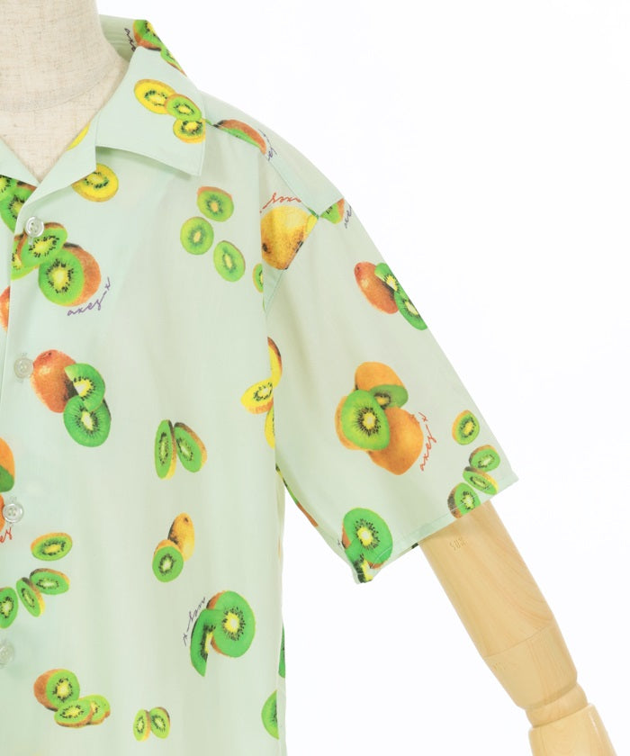 Kids/Kiwi Print Aloha Shirt