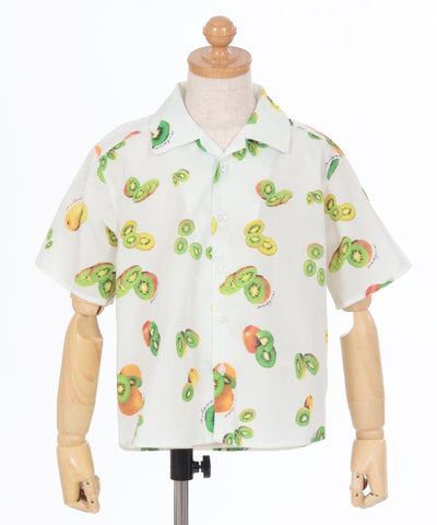 Kids/Kiwi Print Aloha Shirt