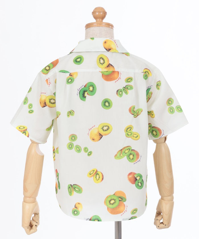 Kids/Kiwi Print Aloha Shirt