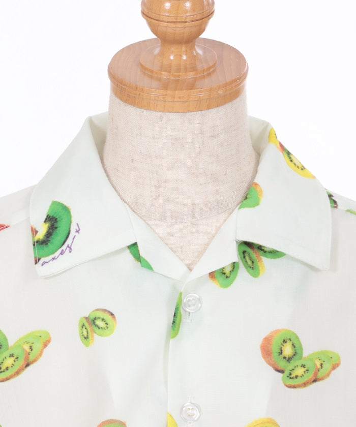 Kids/Kiwi Print Aloha Shirt