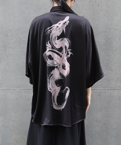 Rising Dragon Print Short Sleeve Shirt