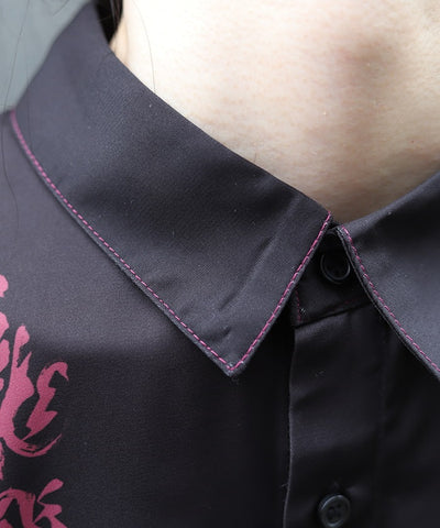 Rising Dragon Print Short Sleeve Shirt