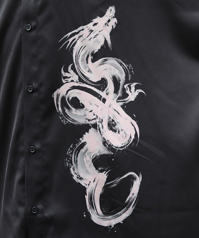 Rising Dragon Print Short Sleeve Shirt